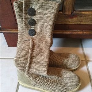 UGG Knit Button Boots